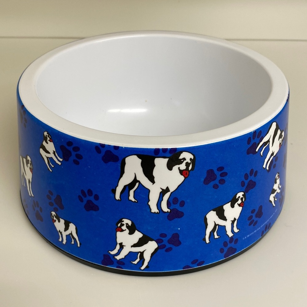 BIG DOG Sportswear Dog and Paw Print, Blue, Food & Water Dog Bowl VTG 2000 - Picture 6 of 9